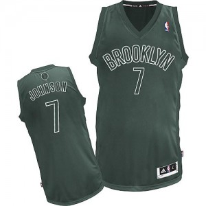 Brooklyn Nets Joe Johnson #7 Big Color Fashion Authentic Maillot d'équipe de NBA - Gris pour Homme