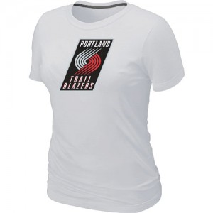 T-shirt principal de logo Portland Trail Blazers NBA Big & Tall Blanc - Femme