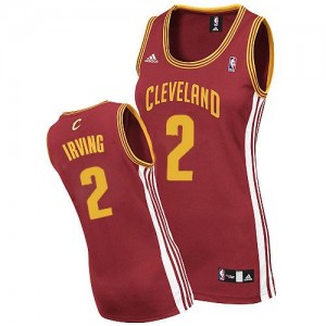 Cleveland Cavaliers Kyrie Irving #2 Road Swingman Maillot d'équipe de NBA - Vin Rouge pour Femme