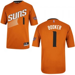 Phoenix Suns #1 Adidas Alternate Orange Authentic Maillot d'équipe de NBA pas cher - Devin Booker pour Homme
