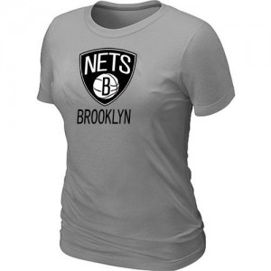Brooklyn Nets Big & Tall Tee-Shirt d'équipe de NBA - Gris pour Femme
