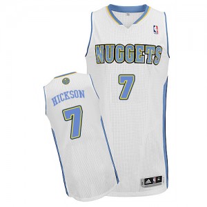 Denver Nuggets JJ Hickson #7 Home Authentic Maillot d'équipe de NBA - Blanc pour Homme