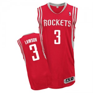 Houston Rockets Ty Lawson #3 Road Authentic Maillot d'équipe de NBA - Rouge pour Homme