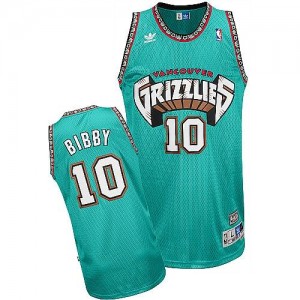 Maillot NBA Memphis Grizzlies #10 Mike Bibby Vert Adidas Authentic Throwback - Homme