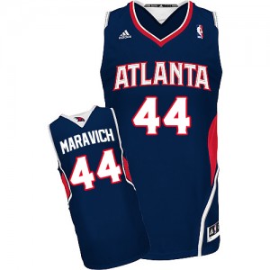 Maillot Adidas Bleu marin Road Swingman Atlanta Hawks - Pete Maravich #44 - Homme