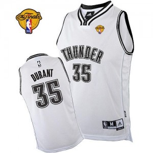 Maillot Adidas Blanc Finals Patch Authentic Oklahoma City Thunder - Kevin Durant #35 - Homme
