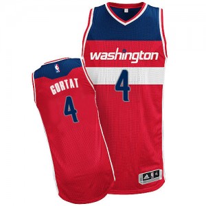 Maillot Adidas Rouge Road Authentic Washington Wizards - Marcin Gortat #4 - Homme