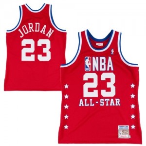 Chicago Bulls Mitchell and Ness Michael Jordan #23 Throwback 1992 All Star Swingman Maillot d'équipe de NBA - Rouge pour Homme
