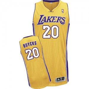 Maillot Authentic Los Angeles Lakers NBA Home Or - #20 Dwight Buycks - Homme
