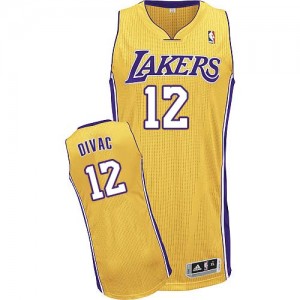 Maillot NBA Authentic Vlade Divac #12 Los Angeles Lakers Home Or - Homme
