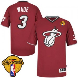 Miami Heat #3 Adidas 2013 Christmas Day Finals Patch Rouge Authentic Maillot d'équipe de NBA Discount - Dwyane Wade pour Homme