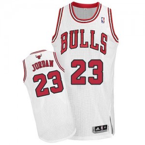 Maillot NBA Chicago Bulls #23 Michael Jordan Blanc Adidas Authentic Home - Homme