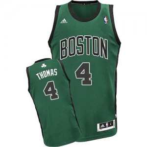 Maillot NBA Boston Celtics #4 Isaiah Thomas Vert (No. noir) Adidas Swingman Alternate - Homme