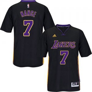 Los Angeles Lakers #7 Adidas Short Sleeve Noir Authentic Maillot d'équipe de NBA préférentiel - Larry Nance pour Homme