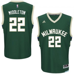 Milwaukee Bucks #22 Adidas Road Vert Swingman Maillot d'équipe de NBA à vendre - Khris Middleton pour Homme