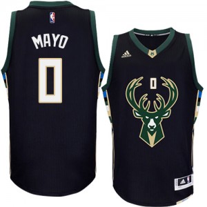 Maillot NBA Noir O.J. Mayo #0 Milwaukee Bucks Alternate Swingman Homme Adidas