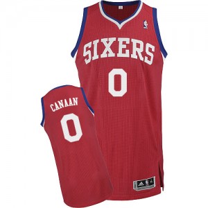 Maillot Authentic Philadelphia 76ers NBA Road Rouge - #0 Isaiah Canaan - Homme