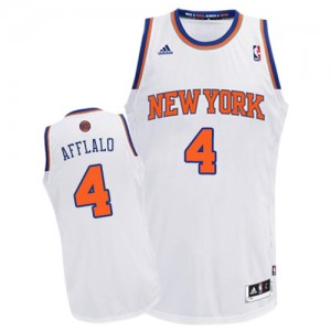 Maillot NBA New York Knicks #4 Arron Afflalo Blanc Adidas Swingman Home - Homme