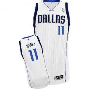 Maillot NBA Blanc Jose Barea #11 Dallas Mavericks Home Swingman Homme Adidas