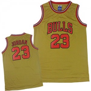 Maillot Authentic Chicago Bulls NBA 1997 Throwback Classic Or - #23 Michael Jordan - Homme