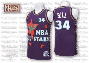 Maillot NBA Swingman Tyrone Hill #34 Cleveland Cavaliers Throwback 1995 All Star Violet - Homme
