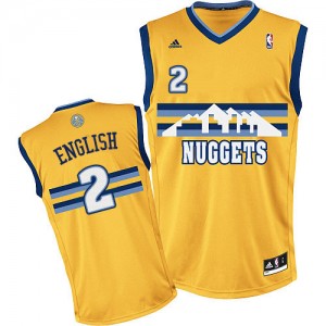 Denver Nuggets #2 Adidas Alternate Or Swingman Maillot d'équipe de NBA préférentiel - Alex English pour Homme
