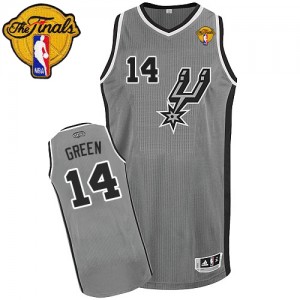 Maillot Authentic San Antonio Spurs NBA Alternate Finals Patch Gris argenté - #14 Danny Green - Homme