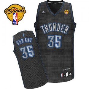 Oklahoma City Thunder #35 Adidas Rhythm Fashion Finals Patch Noir Swingman Maillot d'équipe de NBA en vente en ligne - Kevin Durant pour Homme