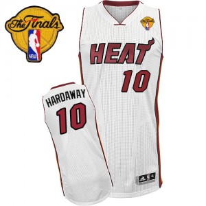 Maillot Authentic Miami Heat NBA Home Finals Patch Blanc - #10 Tim Hardaway - Homme
