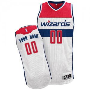 Maillot NBA Blanc Authentic Personnalisé Washington Wizards Home Homme Adidas