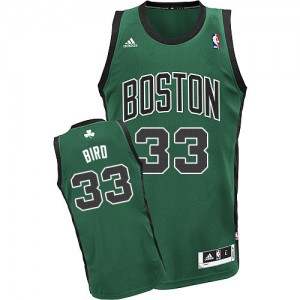 Boston Celtics Larry Bird #33 Alternate Swingman Maillot d'équipe de NBA - Vert (No. noir) pour Homme