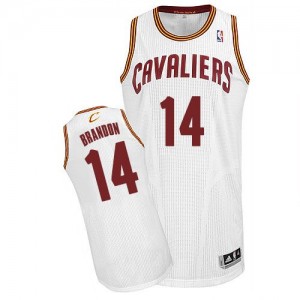 Maillot Adidas Blanc Home Authentic Cleveland Cavaliers - Terrell Brandon #14 - Homme