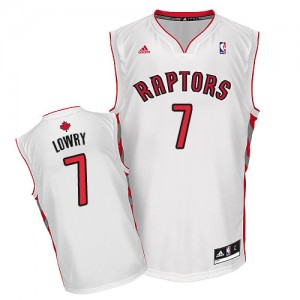 Toronto Raptors #7 Adidas Home Blanc Swingman Maillot d'équipe de NBA pas cher en ligne - Kyle Lowry pour Homme