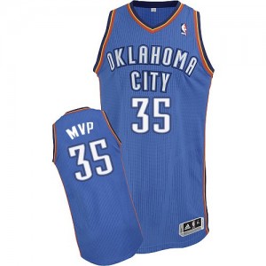 Oklahoma City Thunder #35 Adidas MVP Bleu Authentic Maillot d'équipe de NBA Discount - Kevin Durant pour Homme