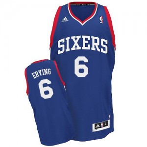 Maillot NBA Bleu royal Julius Erving #6 Philadelphia 76ers Alternate Swingman Homme Adidas