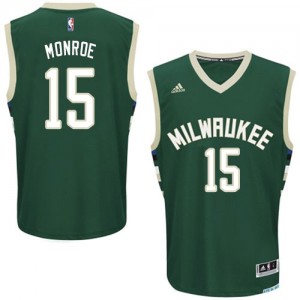 Maillot Swingman Milwaukee Bucks NBA Road Vert - #15 Greg Monroe - Homme