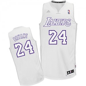 Maillot Adidas Blanc Big Color Fashion Swingman Los Angeles Lakers - Kobe Bryant #24 - Homme
