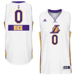 Maillot NBA Blanc Nick Young #0 Los Angeles Lakers 2014-15 Christmas Day Authentic Homme Adidas