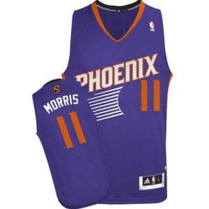 Maillot NBA Phoenix Suns #11 Markieff Morris Violet Adidas Authentic Road - Homme