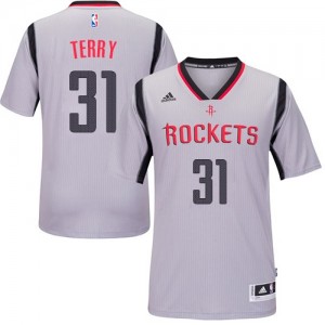 Maillot Adidas Gris Alternate Authentic Houston Rockets - Jason Terry #31 - Homme