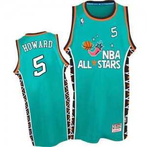 Maillot NBA Bleu clair Juwan Howard #5 Washington Wizards 1996 All Star Throwback Authentic Homme Mitchell and Ness