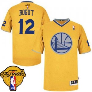 Maillot NBA Authentic Andrew Bogut #12 Golden State Warriors 2013 Christmas Day 2015 The Finals Patch Or - Homme