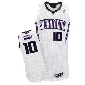 Maillot Adidas Blanc Home Authentic Sacramento Kings - Mike Bibby #10 - Homme