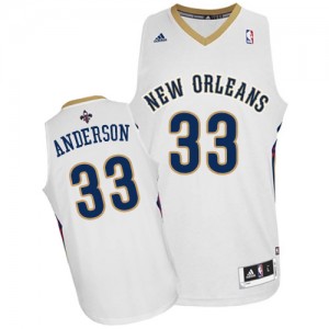 Maillot NBA Blanc Ryan Anderson #33 New Orleans Pelicans Home Swingman Homme Adidas