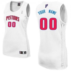 Detroit Pistons Personnalisé Adidas Home Blanc Maillot d'équipe de NBA en ligne pas chers - Authentic pour Femme