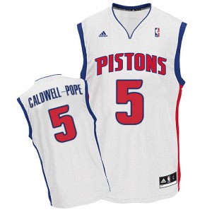 Maillot Adidas Blanc Home Swingman Detroit Pistons - Kentavious Caldwell-Pope #5 - Homme