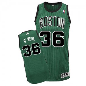 Maillot Adidas Vert (No. noir) Alternate Authentic Boston Celtics - Shaquille O'Neal #36 - Homme