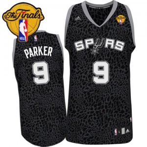 San Antonio Spurs #9 Adidas Crazy Light Finals Patch Noir Swingman Maillot d'équipe de NBA en ligne pas chers - Tony Parker pour Homme