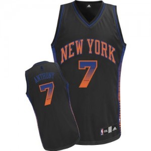 New York Knicks #7 Adidas Vibe Noir Authentic Maillot d'équipe de NBA prix d'usine en ligne - Carmelo Anthony pour Homme
