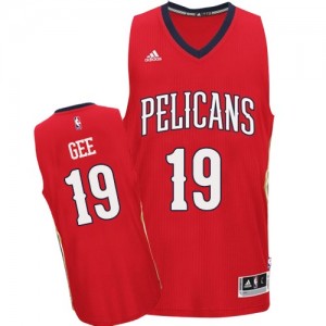Maillot NBA New Orleans Pelicans #19 Alonzo Gee Rouge Adidas Swingman Alternate - Homme
